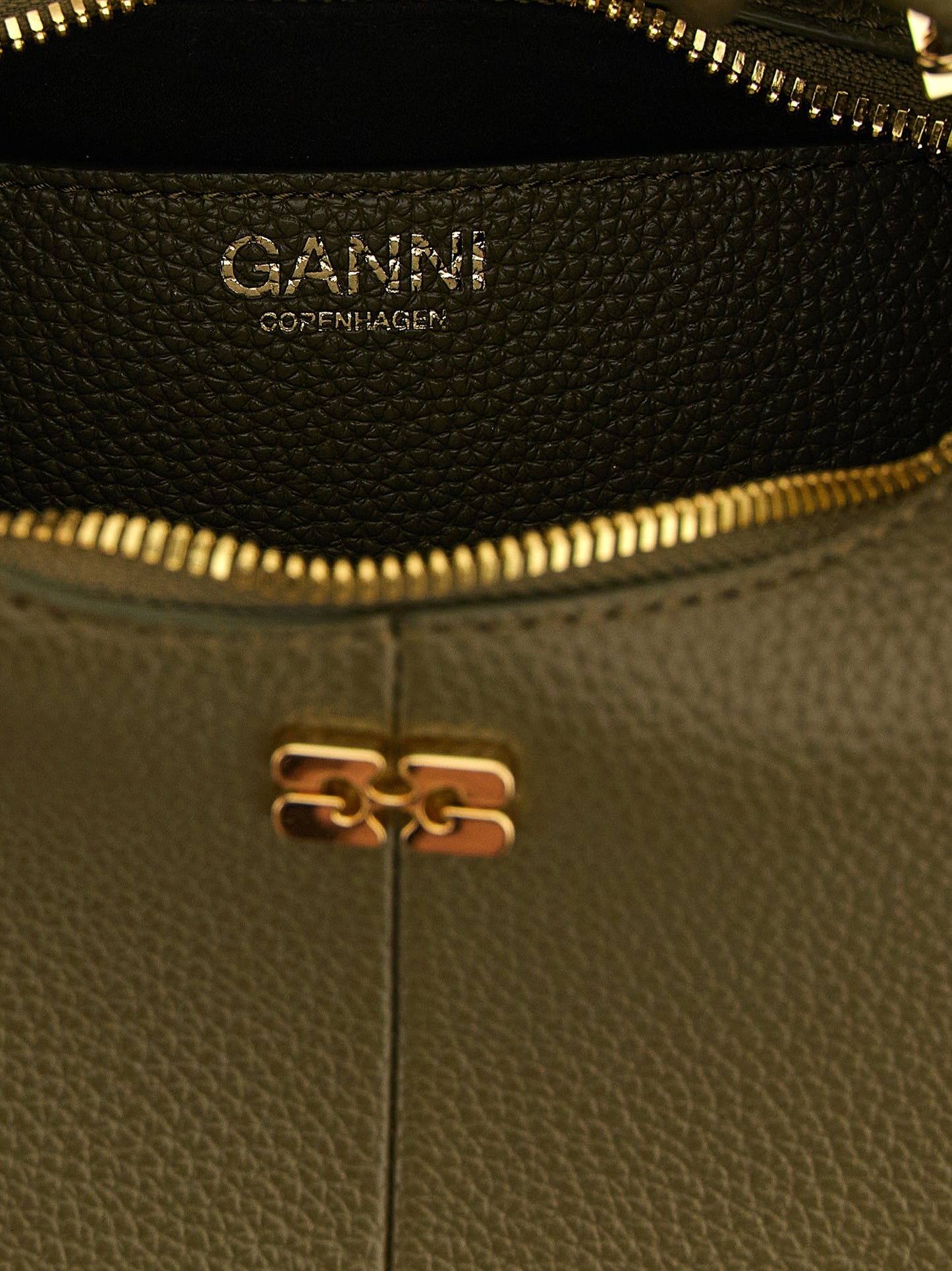 Ganni Bicolor Polyester Handbag