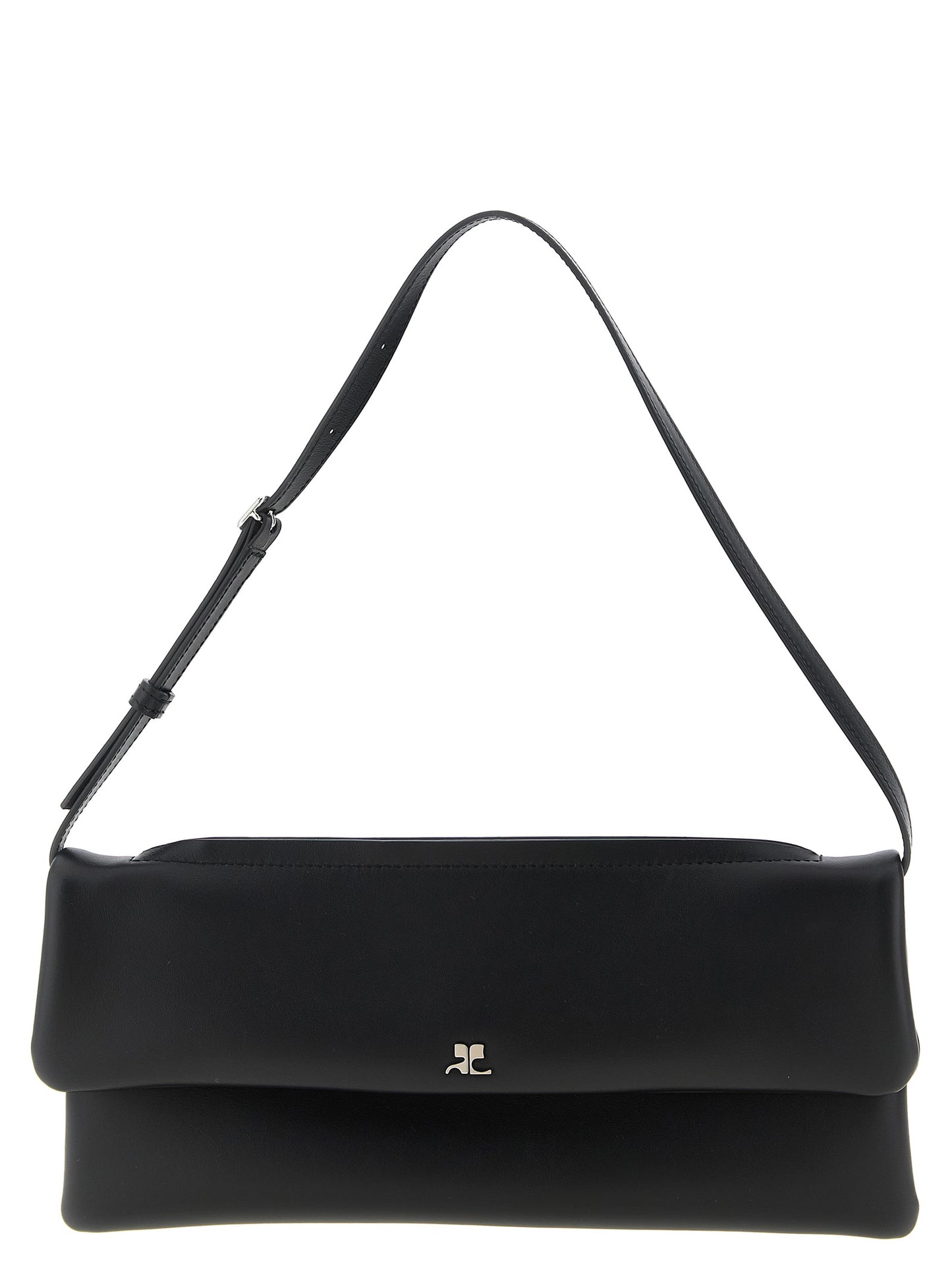 Courrèges Black Cowhide Clutch Bag
