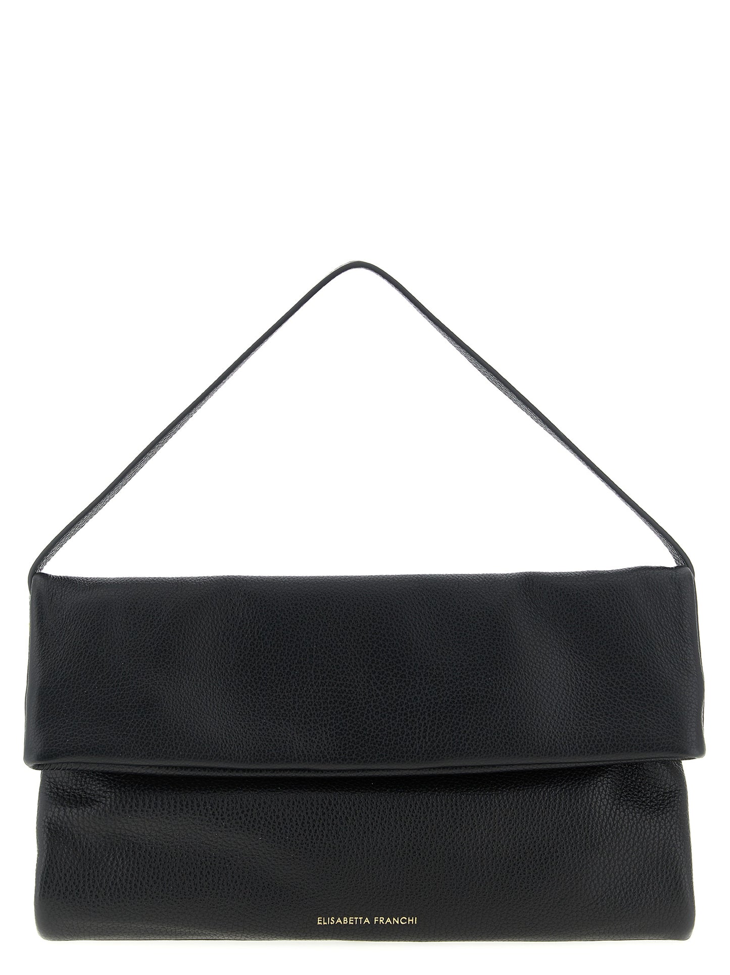 Elisabetta Franchi Black Calfskin Shoulder Bag
