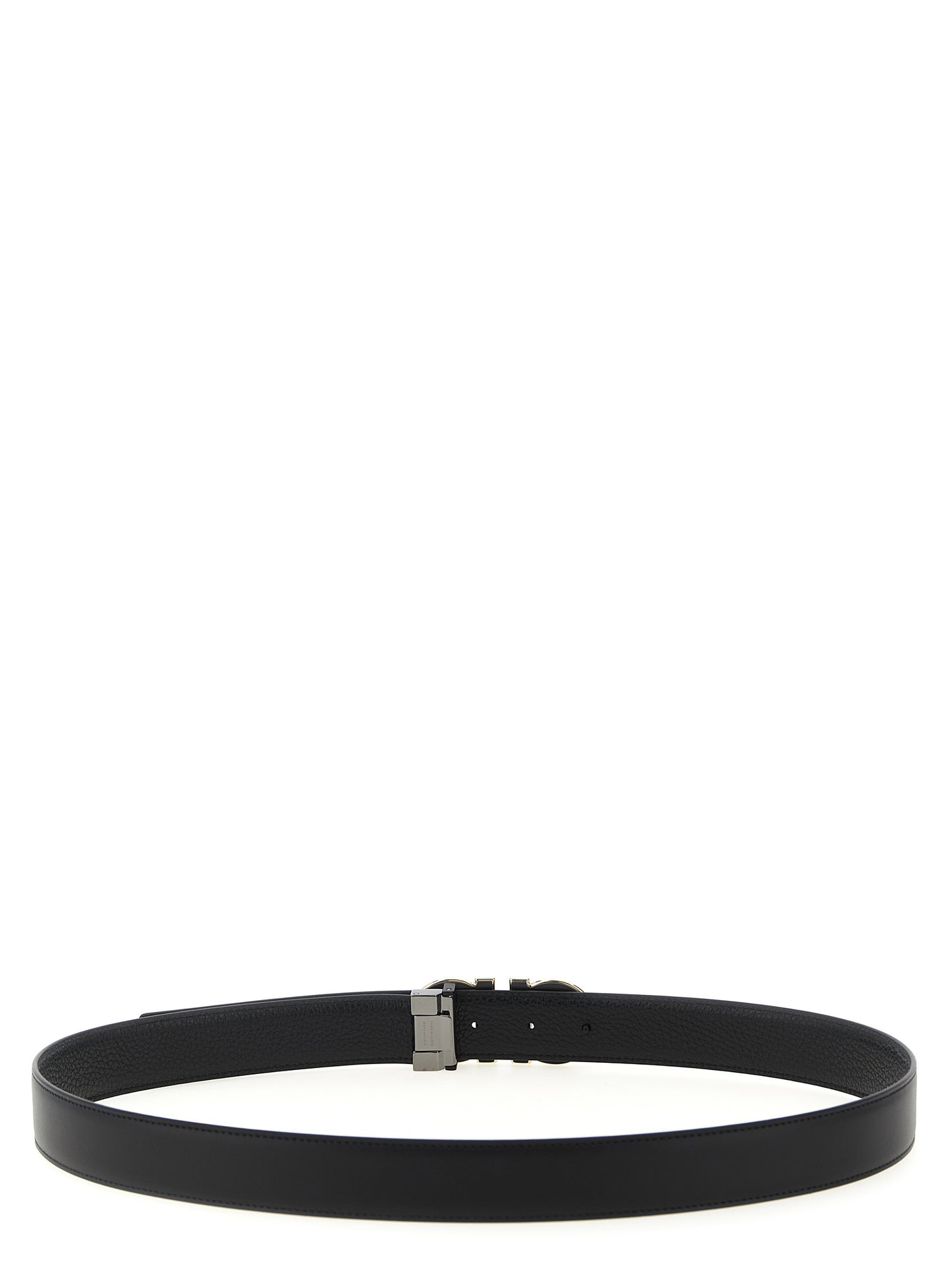 Ferragamo Black Calfskin Regular Belt