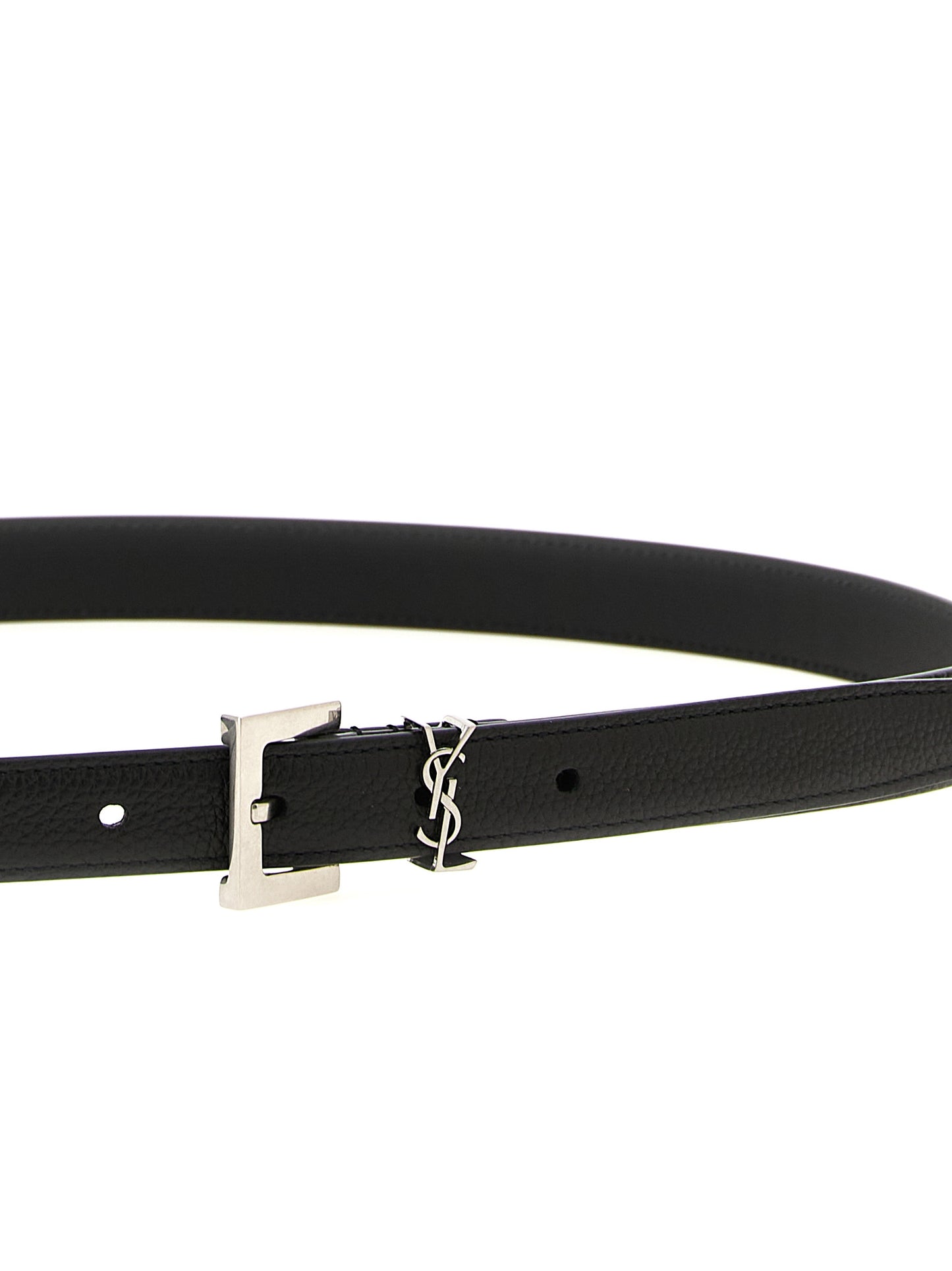 Saint Laurent Black Calfskin Regular Belt