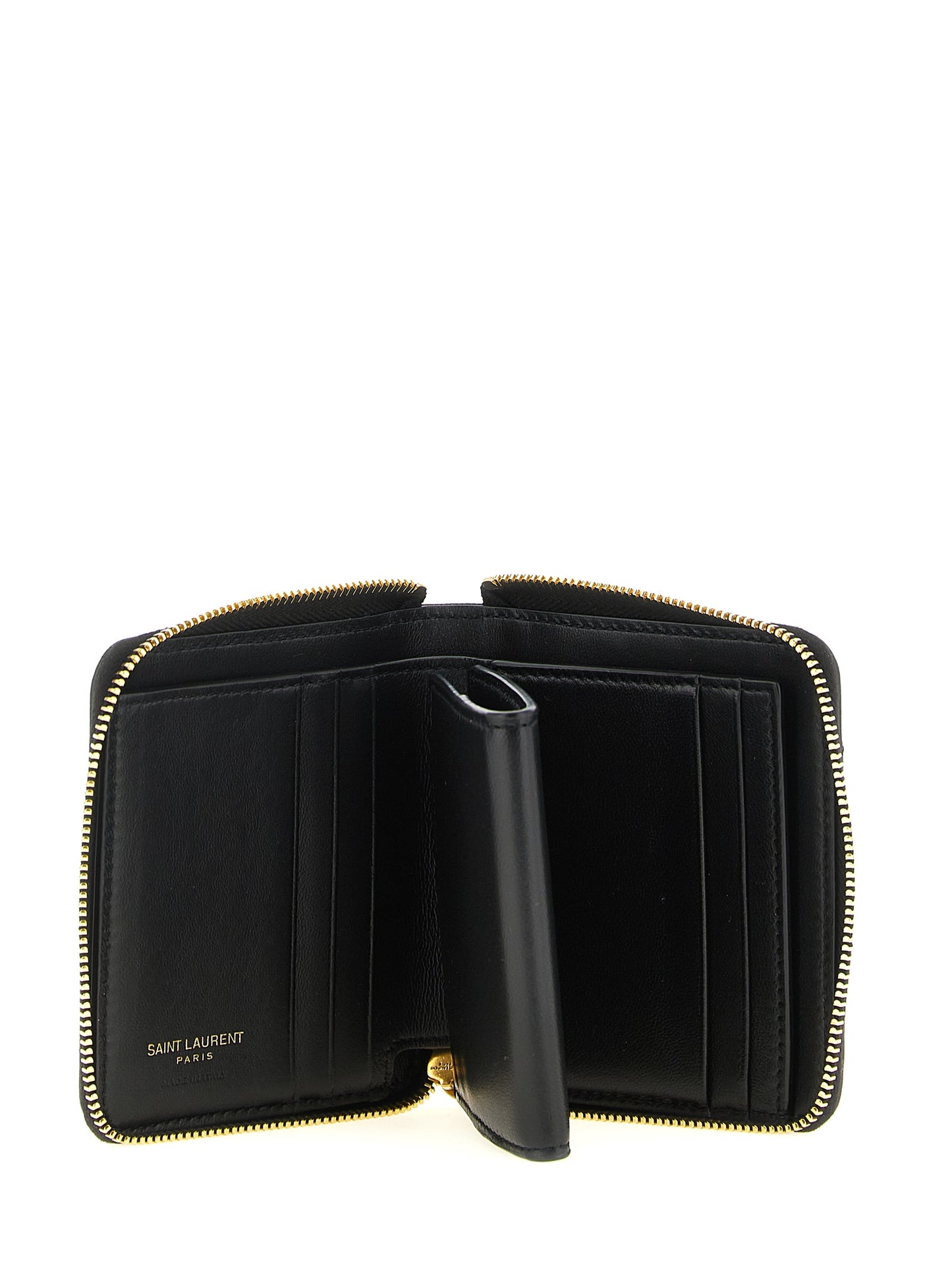 Saint Laurent Black Lamb Leather Cardholder