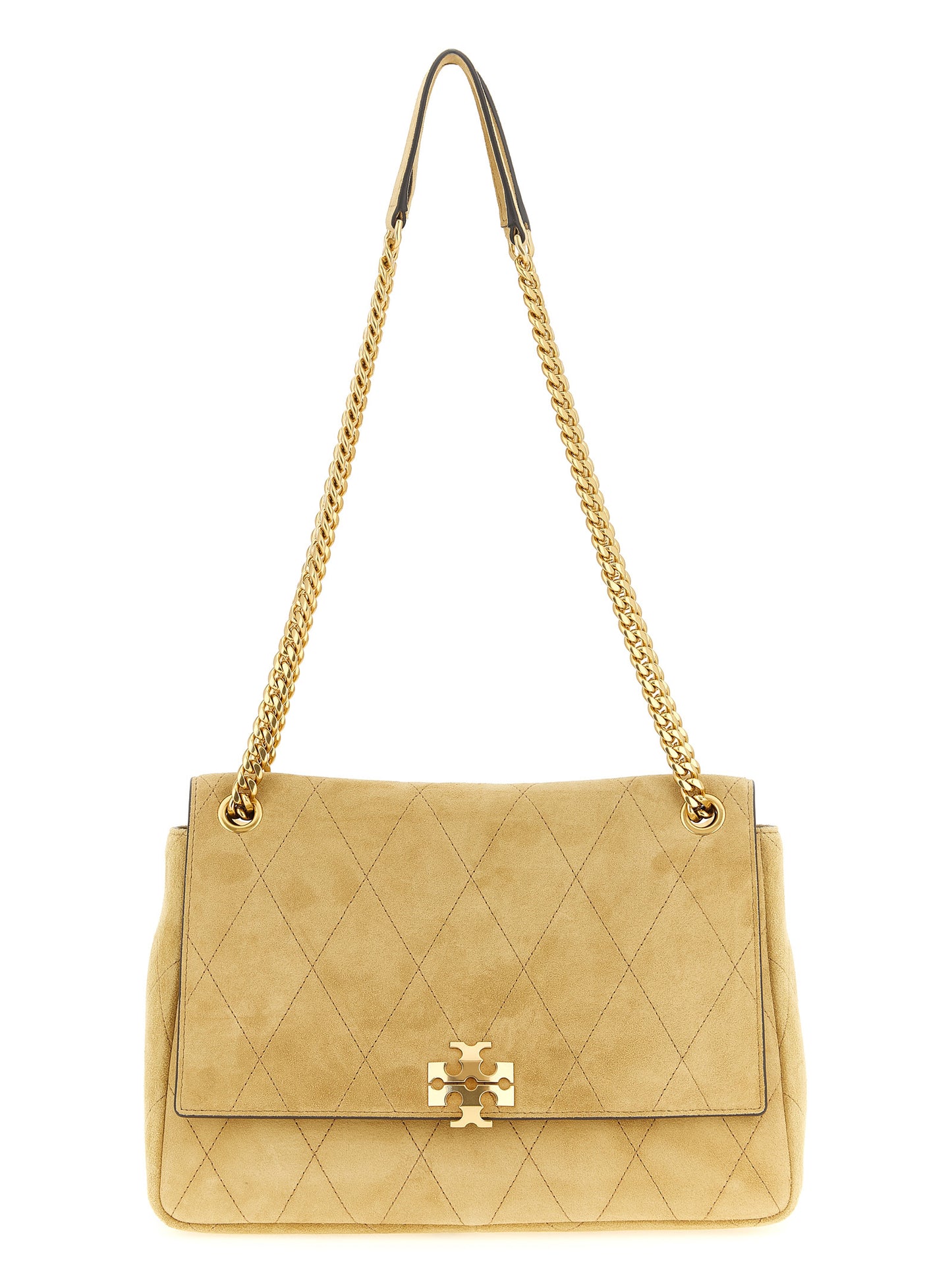 Tory Burch Beige Calfskin Shoulder Bag