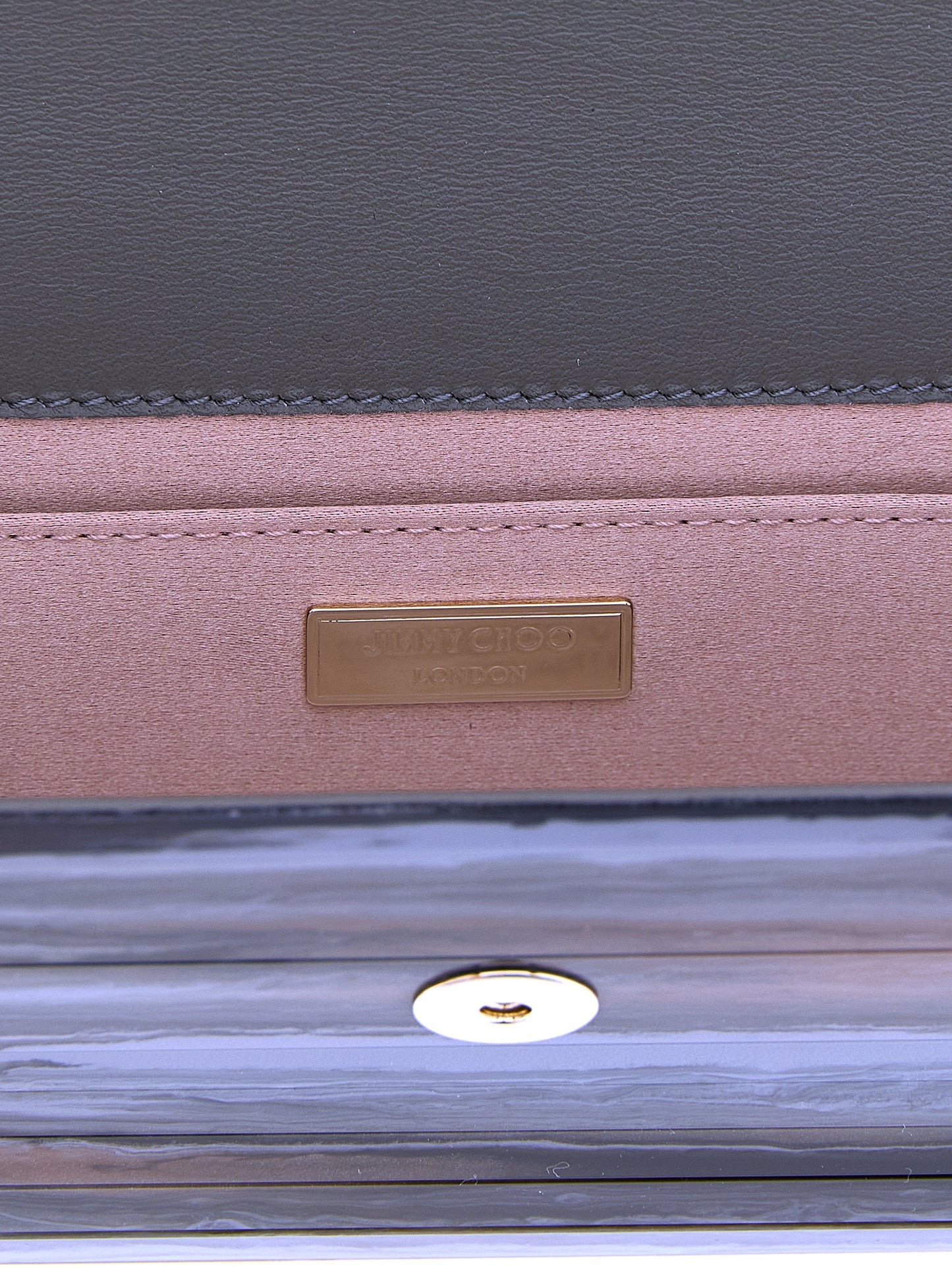 Jimmy Choo Gray Polyester Clutch Bag