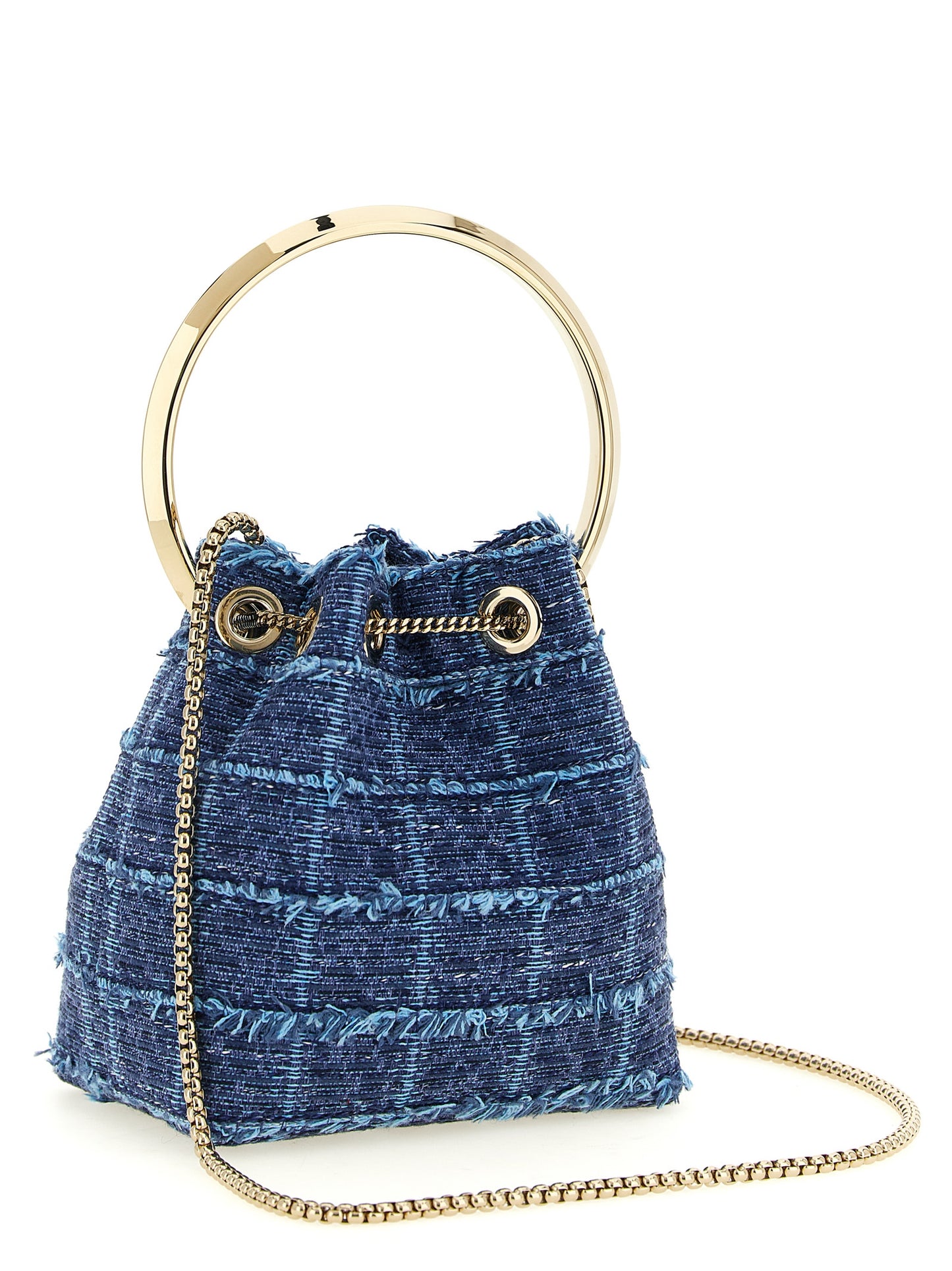 Jimmy Choo Blue Fabric Handbag