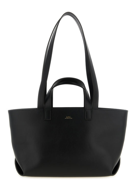 A.P.C. Black Cowhide Tote Bag