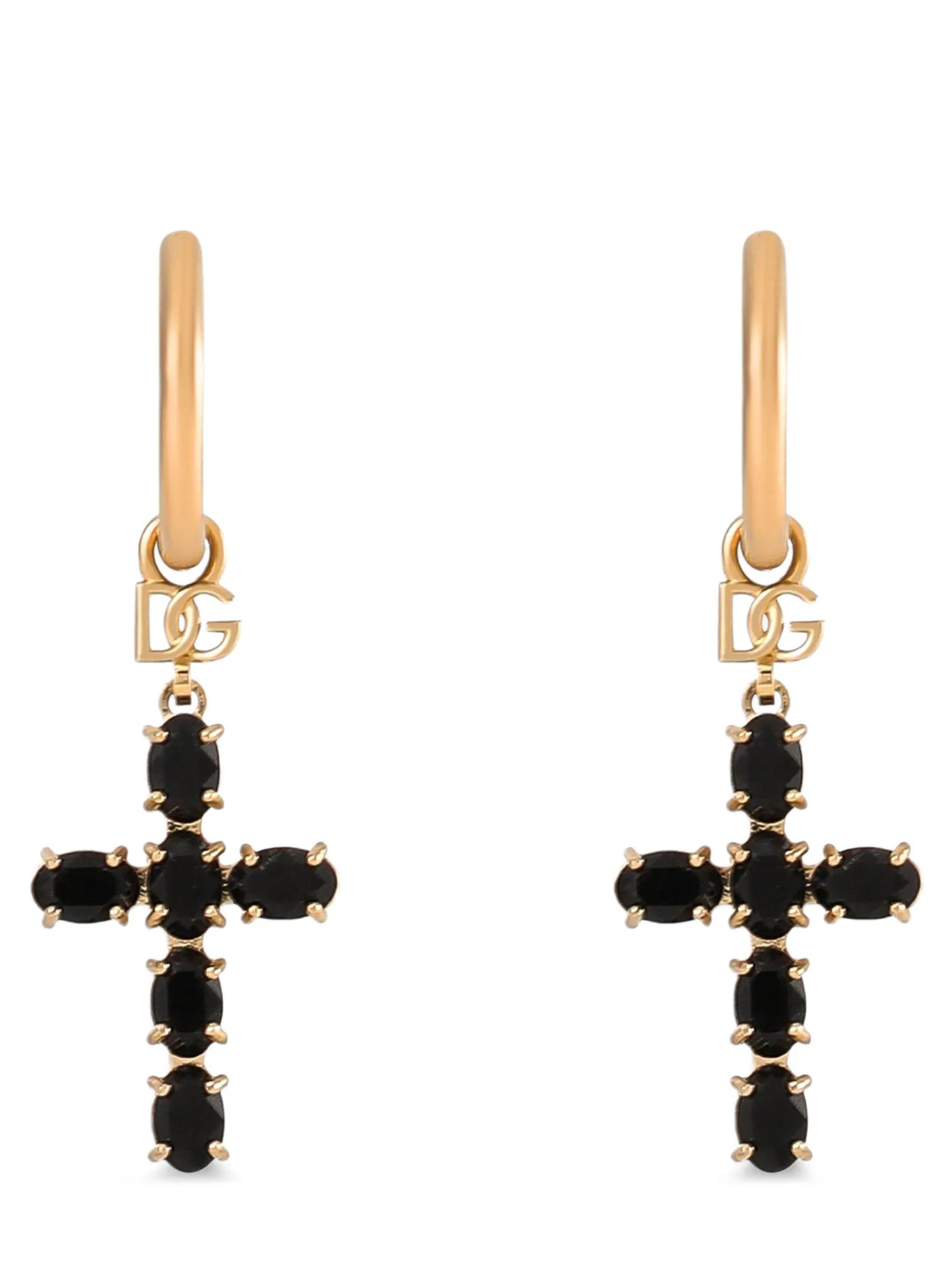 Dolce & Gabbana Black Brass Earrings
